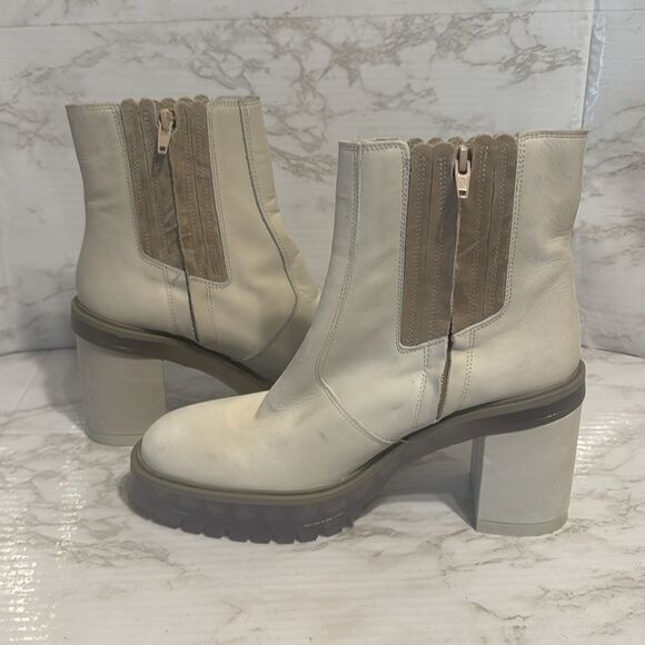 Free People ladies James Chelsea Boots in Ice White size 9.5 - Picture 9 of 14